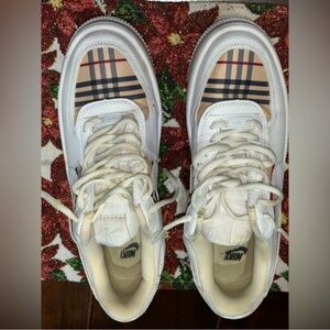 MENS NIKE AIE FORCE ONES CUSTOM BURBERRY PRINT SHOES